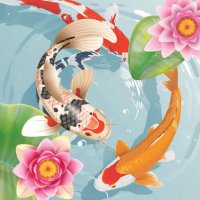 Koi Fish Pond - Idle Merge Puzzle Game